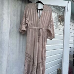 Elegant Beige Lace Jumpsuit